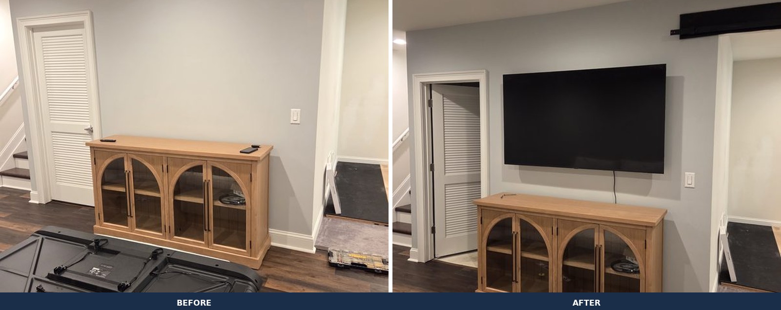 Before and after — TV & General Mounting